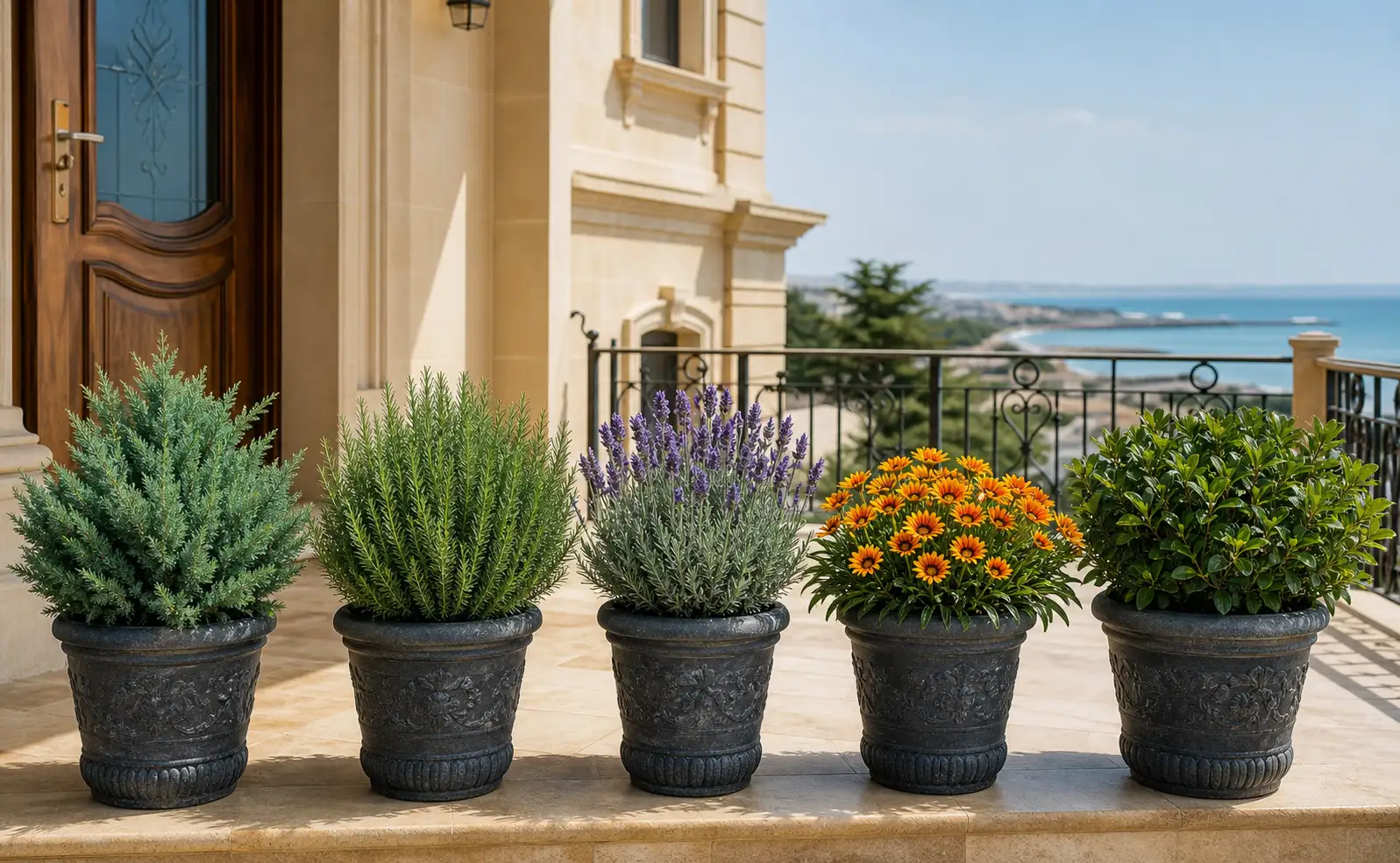 Trees and shrubs resistant to the windy and salty air of Absheron